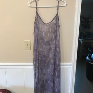 Long see through cactus dress